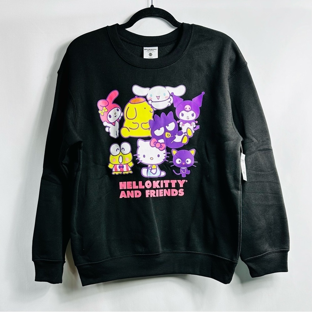 NWT Sanrio Co. Hello Kitty And Friends Women’s & Junior’s Black Sweatshirt